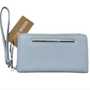 STEVE MADDEN Wallet Zip Around Wristlet Blue Hase BZippy BRAND-NEW w/tags